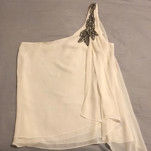 GUESS one shoulder beaded top